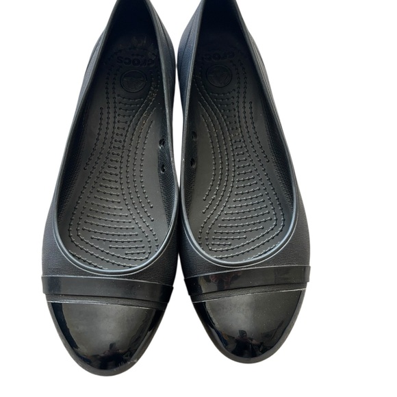 CROCS Black Flats Comfortable Slip-On Loafers - Picture 4 of 6